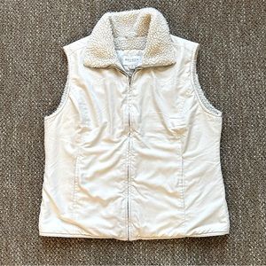 Vintage Sonoma Cream Color Zip-up Vest